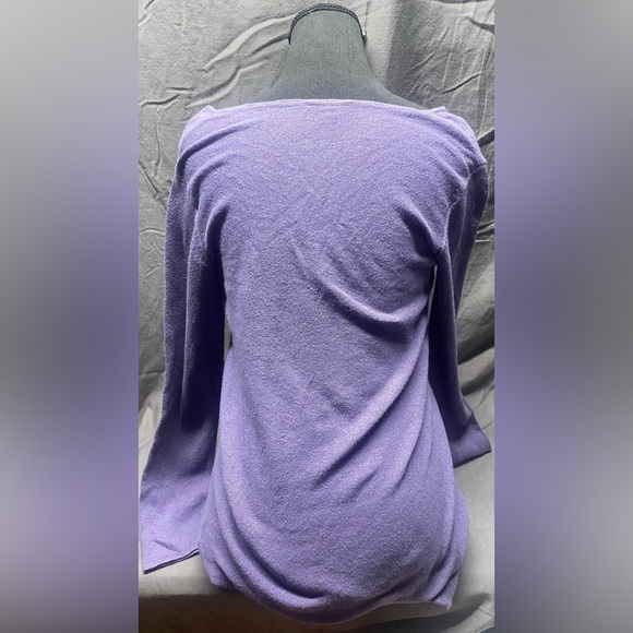 J. Jill Tunic Sweater Women's S Periwinkle Pullover Cott/Silk/Wool - Picture 4 of 5